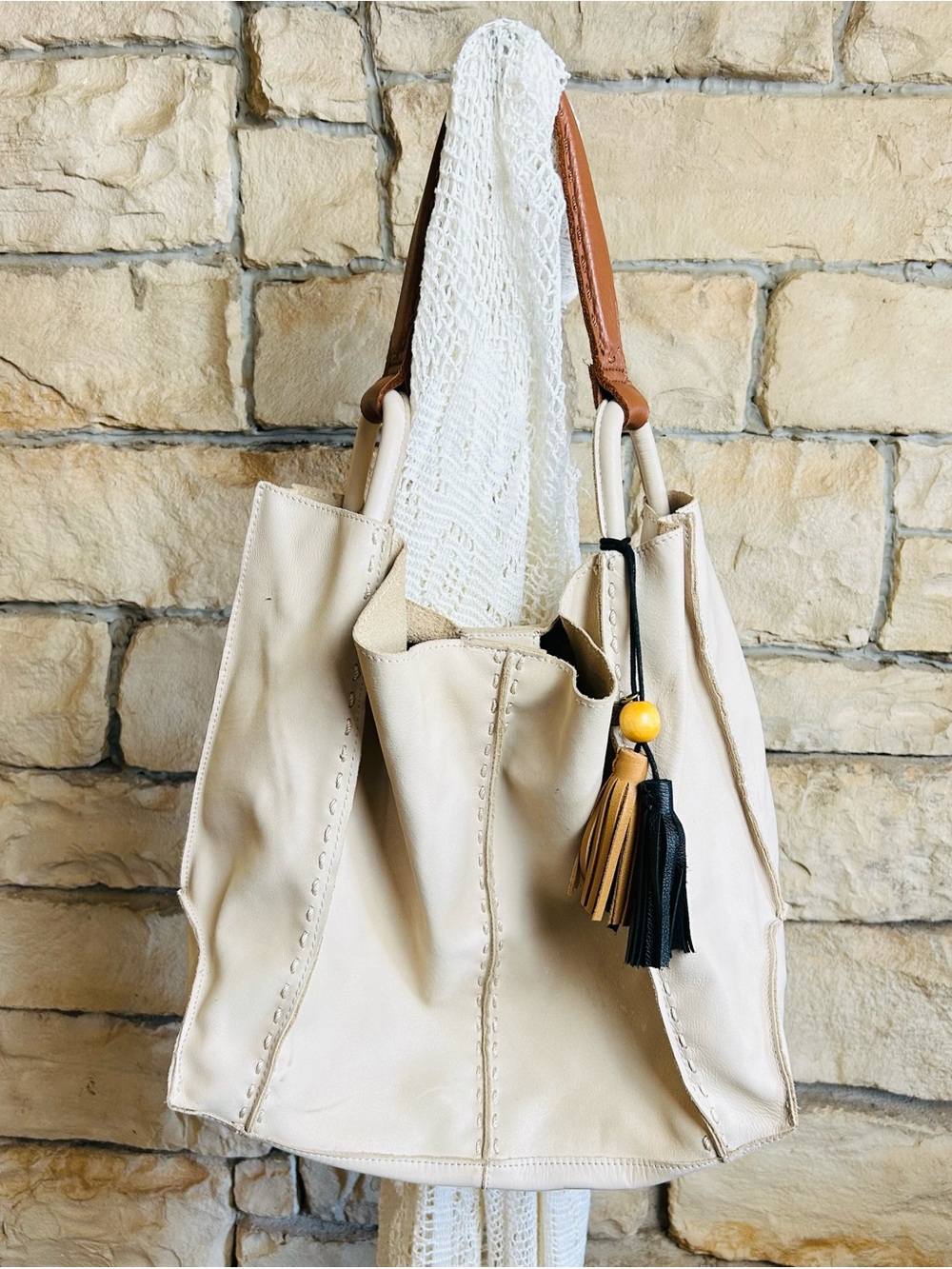 The Sak Los Feliz Leather Tote Bag with Tassel Accent